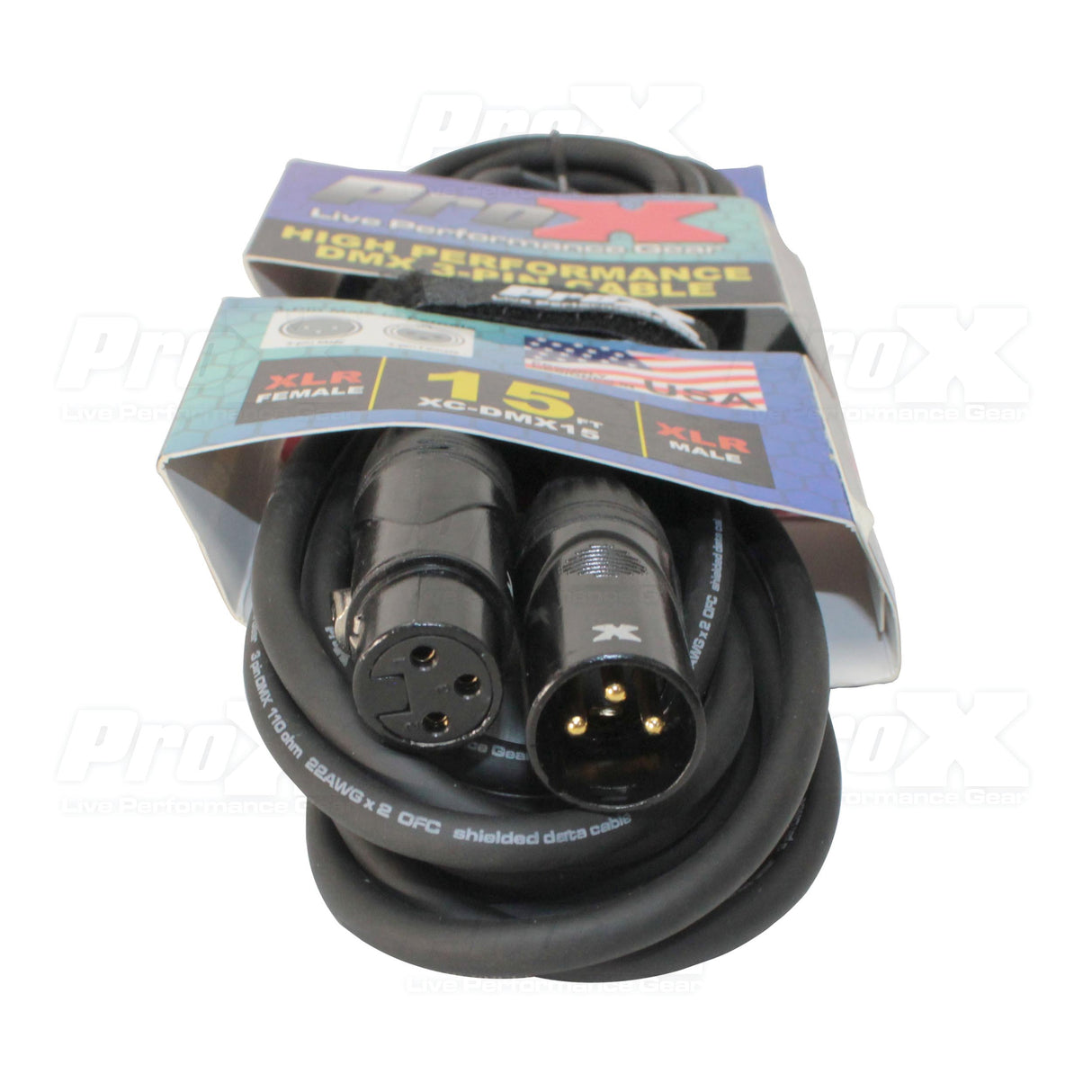 ProX XC-DMX15 15-Foot 3-Pin High Performance DMX Cable