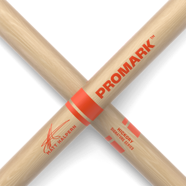 ProMark Matt Halpern Hickory Drumsticks, Wood Tip
