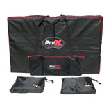 ProX XF-4X3048W MK2 Four Panel Collapse and Go DJ Facade with White Frame and Carry Bag