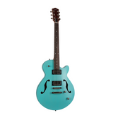 Godin Montreal Premier HT Semi-Hollowbody Guitar - Laguna Blue - Mint, Open Box