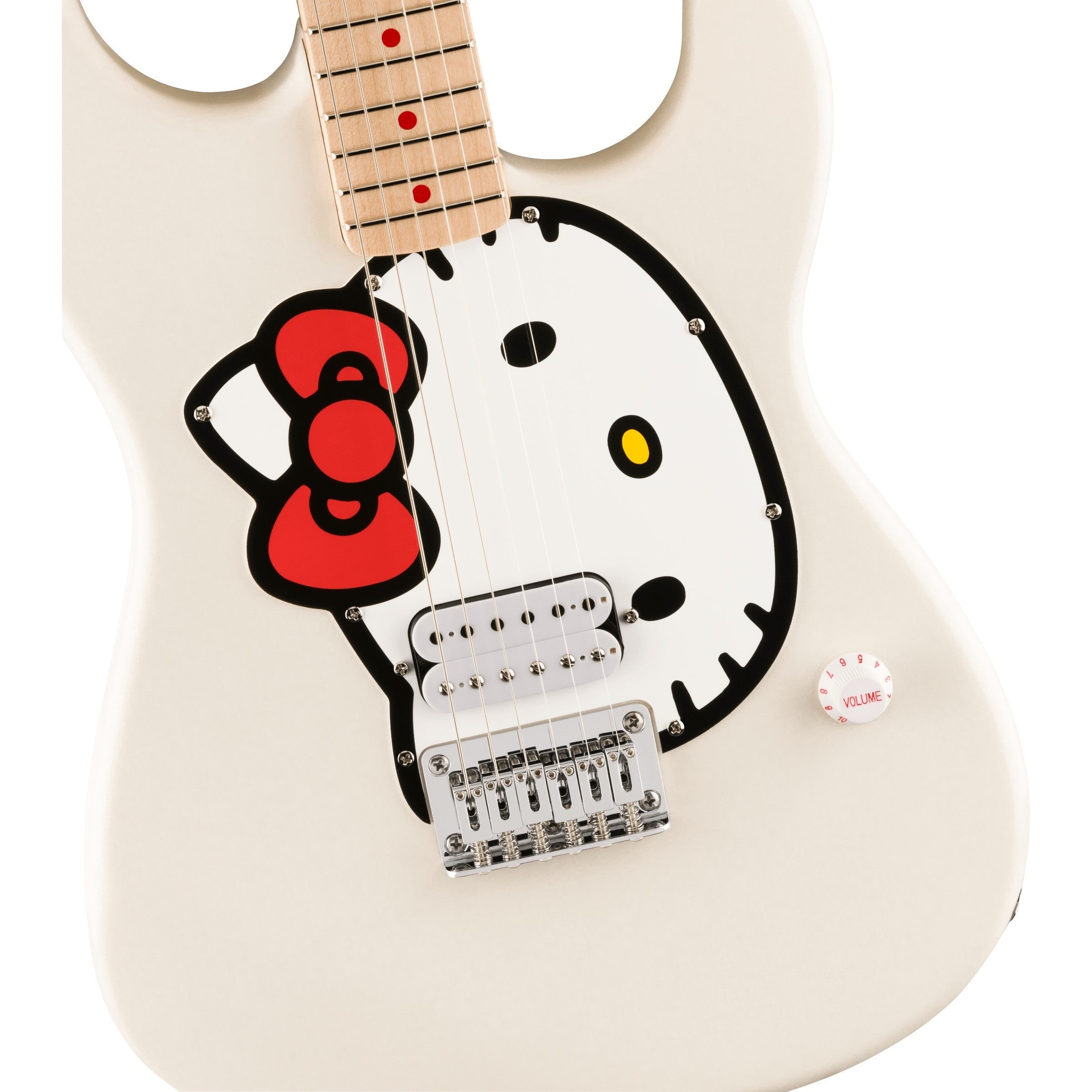 Squier Hello Kitty Stratocaster Electric Guitar - White – Chuck
