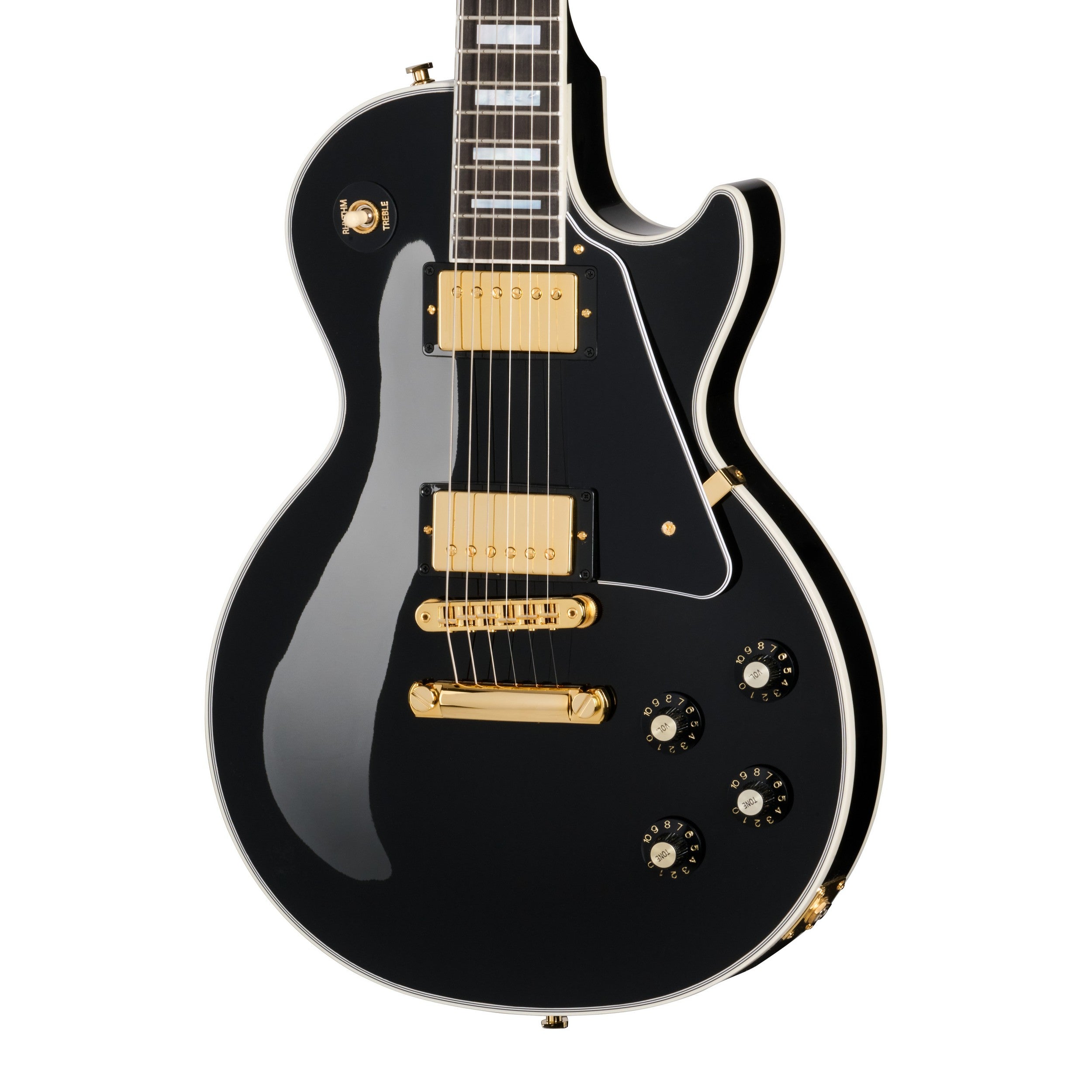 Gibson Les Paul Custom 70s Reissue Electric Guitar - Ebony – Chuck