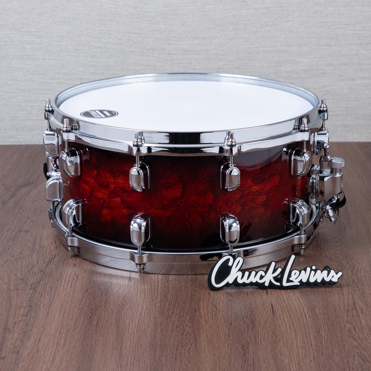 Tama 6.5 x 14-Inch Starclassic Bubinga Snare Drum - Volcanic Red Burst
