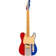 Fender Buck Owens Signature Telecaster Electric Guitar - Red, Silver and Blue Sparkle