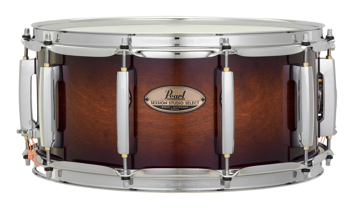 Pearl 14" x 6.5" Session Studio Select Snare Drum - Gloss Barnwood Brown - New,Gloss Barnwood Brown