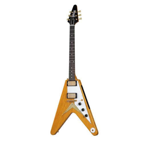 Gibson 1958 Korina Flying V White Pickguard Reissue Electric Guitar - Natural - #83607