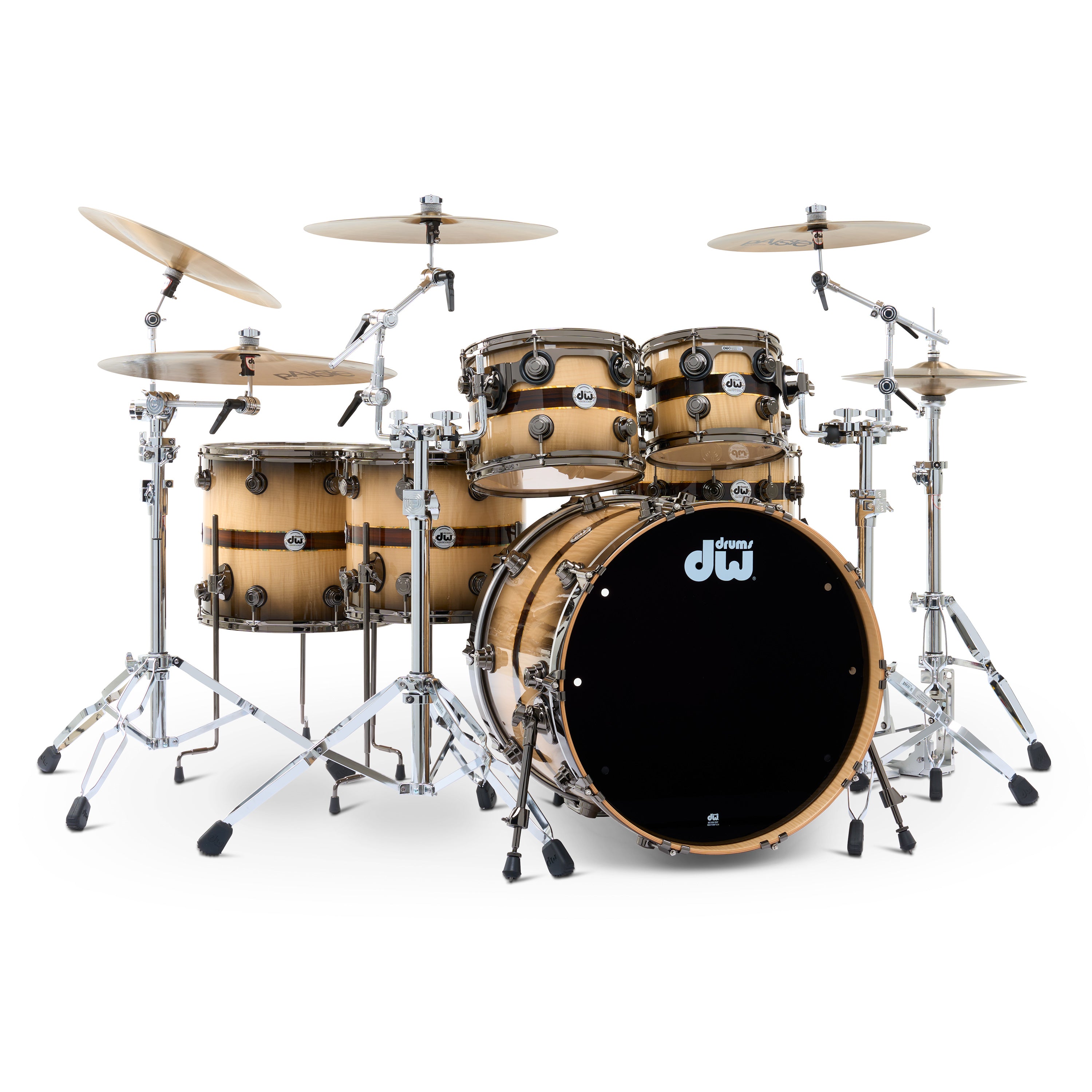 DW 6-Piece Limited Sycamore Ziricote Drum Kit - Kandy Black Burst