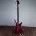 Spector NS Dimension 4-String Multi-Scale Bass Guitar - Inferno Red Gloss - #21W220769 - Display Model, Mint