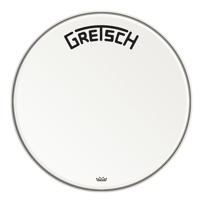 Gretsch GRDHCW22B Coated Bass Drum Heads with Broadkaster Logo - New,22-Inch