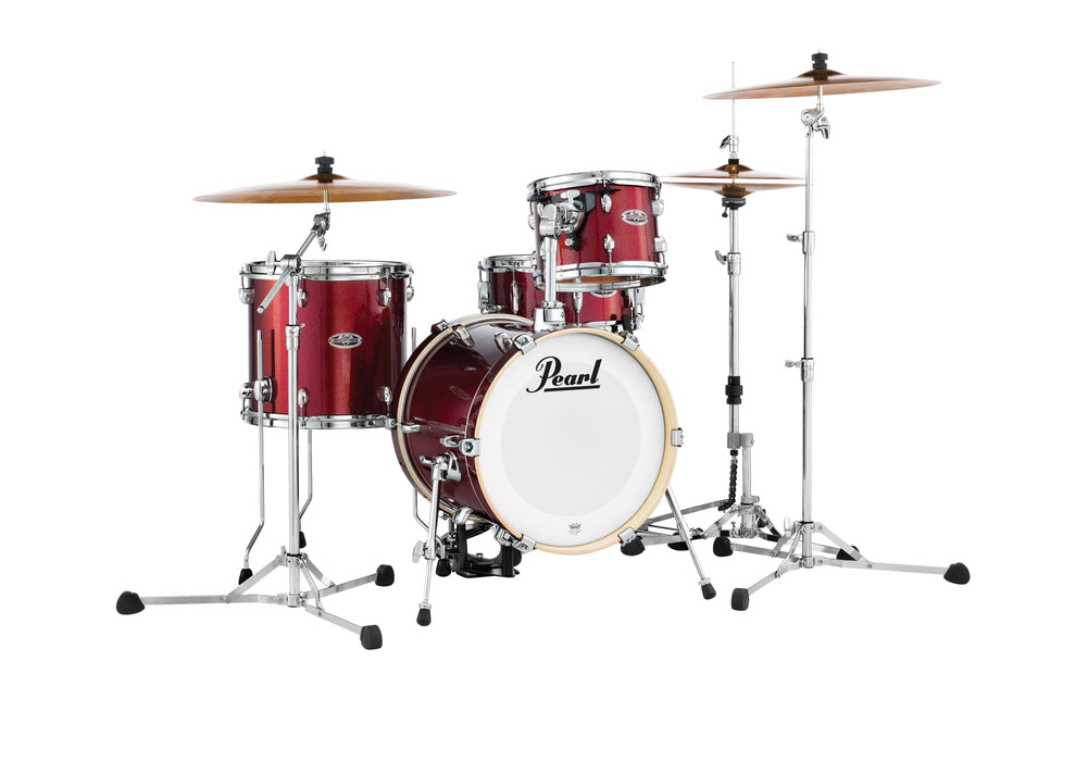 Pearl Midtown Series 16" Kick 4 Piece Shell Pack - Black Cherry Glitter - New,Black Cherry Glitter