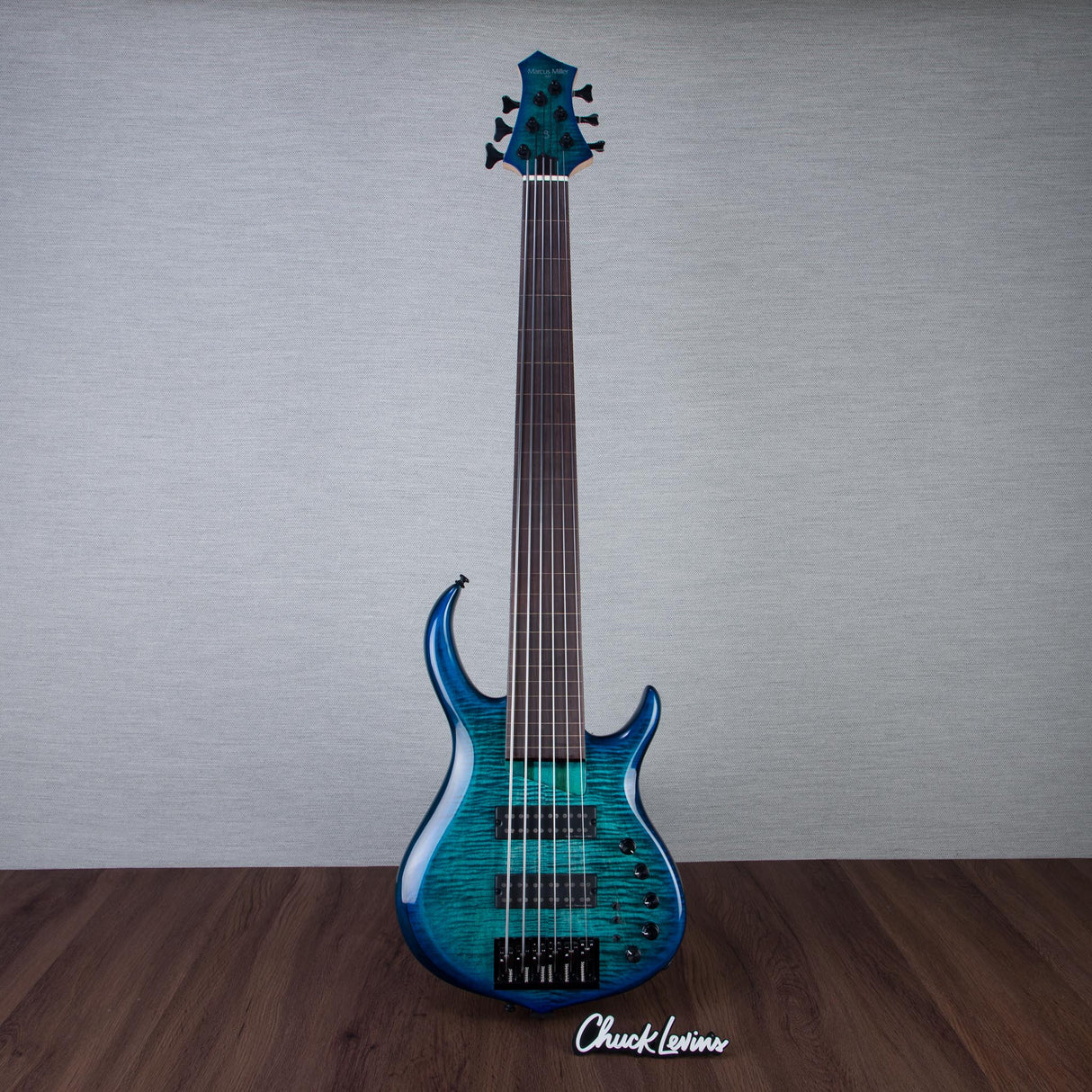 Sire M7-6 Fretless 6-String Bass Guitar - Transparent Blue - New