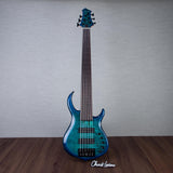 Sire M7-6 Fretless 6-String Bass Guitar - Transparent Blue - New