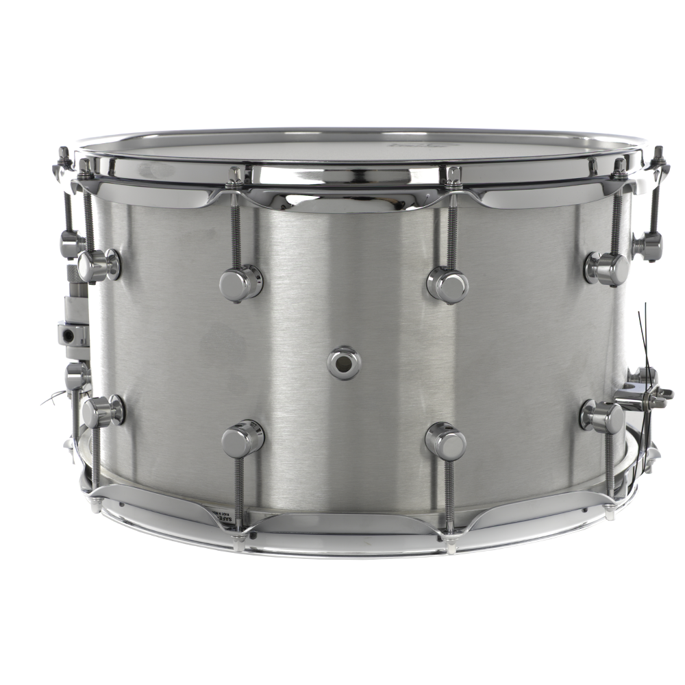 Trick 14" x 8" Aluminum Snare Drum - Raw Polished