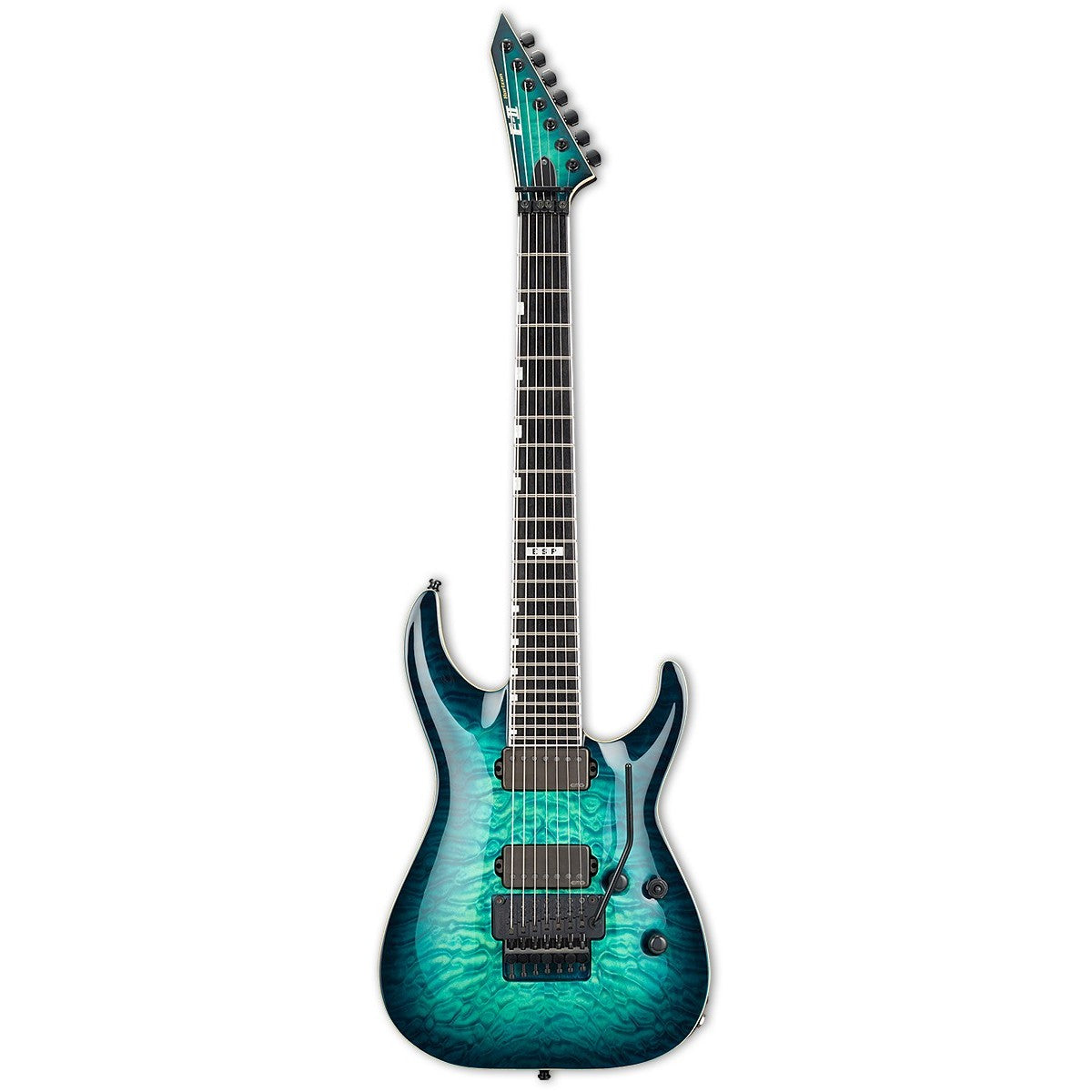 ESP E-II Horizon FR-7 7-String Electric Guitar - Black Turquoise 