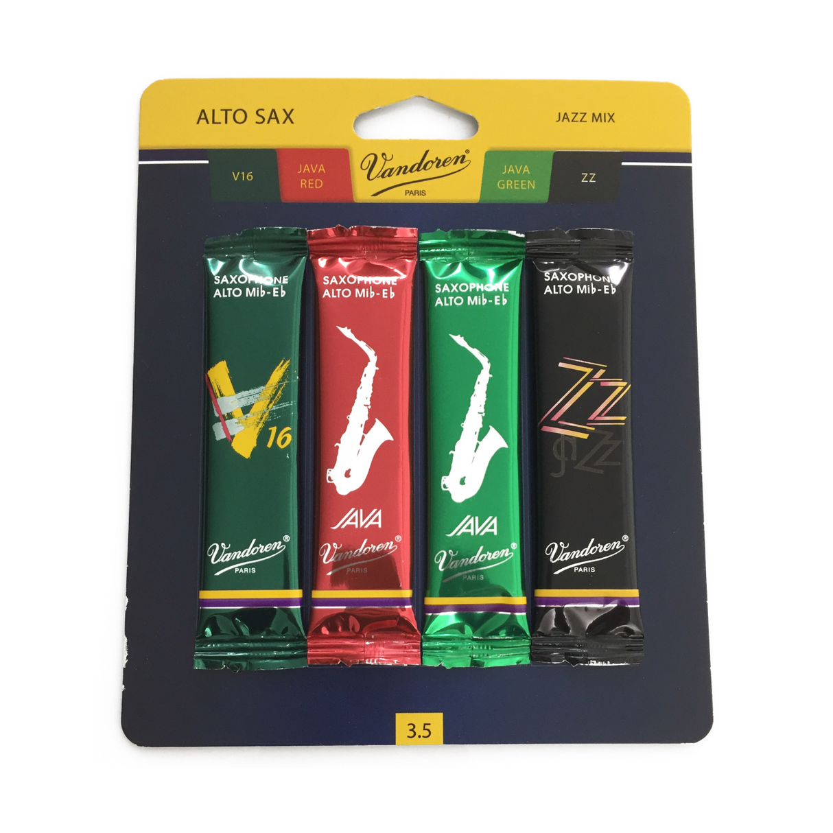 Vandoren Alto Saxophone Reed Sample Pack - 3.5