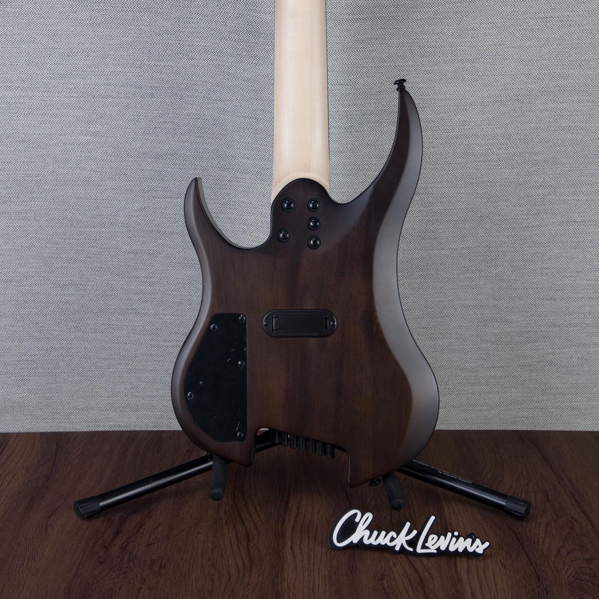 Legator G7FSS Ghost Multiscale 7-String Electric Guitar - Black Flame