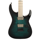 ESP E-II M-II NT Hipshot Quilted Maple Electric Guitar - Black Turquoise Burst - New
