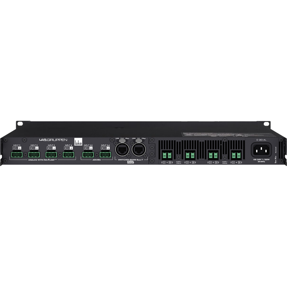 Lab Gruppen D 20:4L 2000 Watt Lake Amplifier With 4 Flexible Output Channels