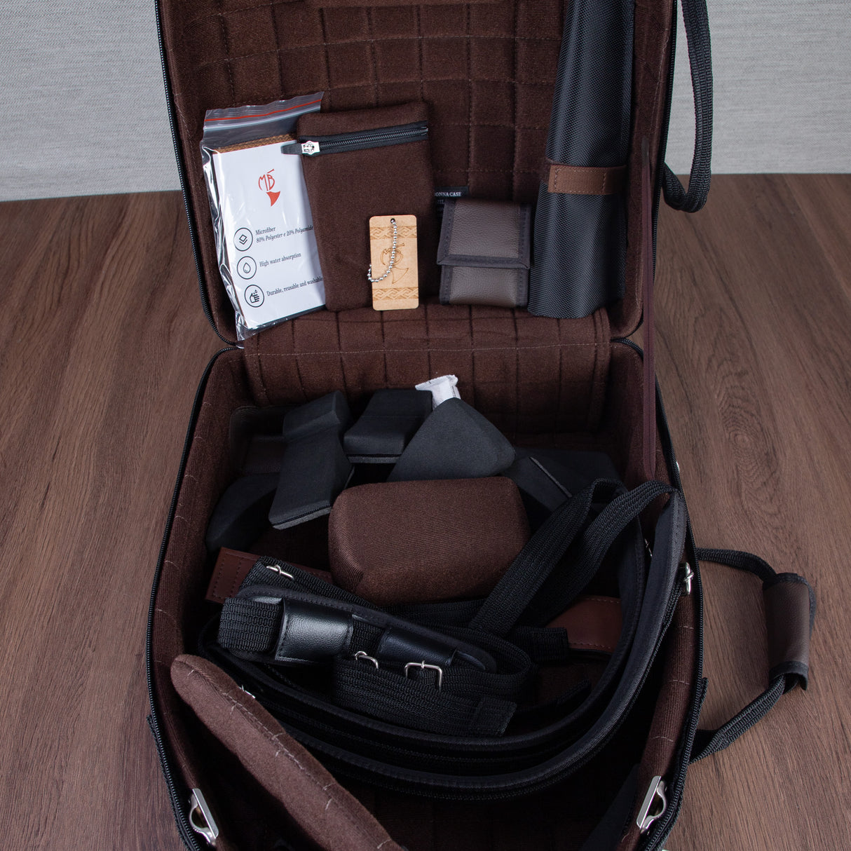 Marcus Bonna Baby 2 French Horn Case - Dark Brown Leather