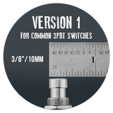 Barefoot Buttons V1 Tall Boy Footswitch Button, Black - For Common 3PDT Switches