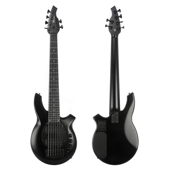 Music Man Bongo 6 6-String Electric Bass Guitar - Stealth Black