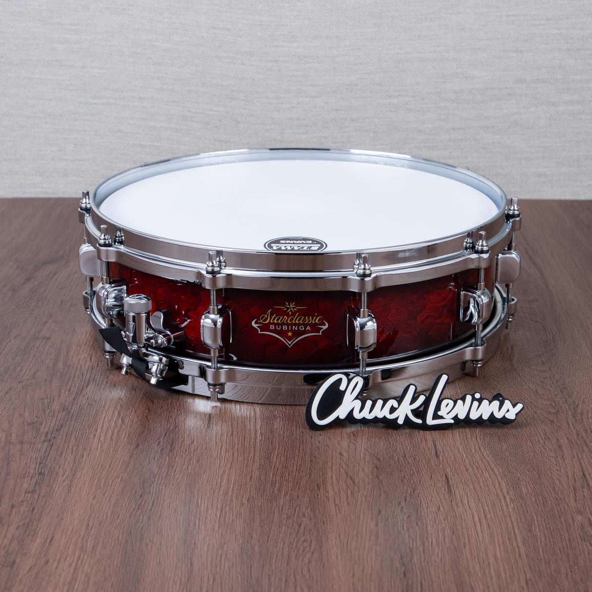 Tama 4 x 14-Inch Starclassic Bubinga Snare Drum - Volcanic Red Burst