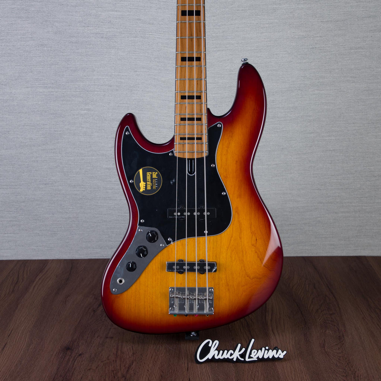 Sire V5 Alder-4 Left-Handed Bass Guitar - Tobacco Sunburst - New