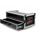 Gator GTOUR-2U-2UDR ATA-Style 2U Rack Flight Case with 2U Drawer