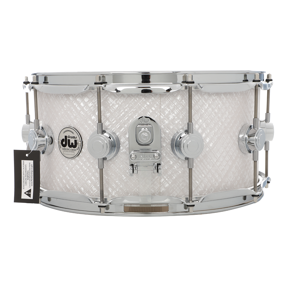 DW 6.5 x 14-Inch Collector Series Pure Oak Snare - White Crystal