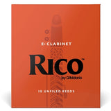 D'addario RBA1025 Rico Eb Clarinet Reeds 10-Pack