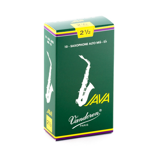 Vandoren SR26 Java Alto Sax Reed 10-Pack - New,2.5