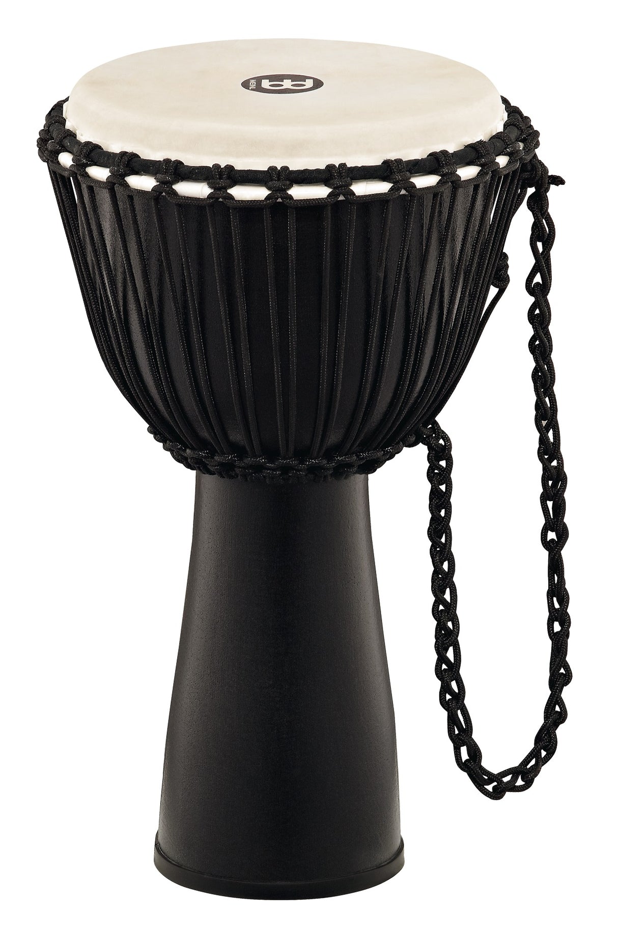 Meinl FADJ5-M-G Rope Tuned Journey Series Djembe, Goat Head Natural Black 10"