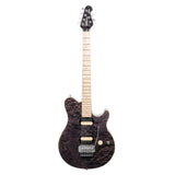 Ernie Ball Music Man 30th Anniversary Axis Electric Guitar - Translucent Black Quilt Top/Black Sparkle Back
