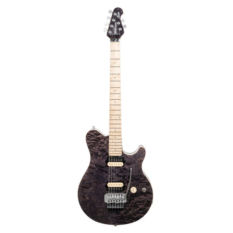 Ernie Ball Music Man 30th Anniversary Axis Electric Guitar - Translucent Black Quilt Top/Black Sparkle Back