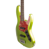 Brubaker JXB-4 Standard Bass Guitar - Green Metallic - New