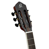 Ortega Tour Player Series Thinline Crossover Nylon String Acoustic Electric Guitar - Black