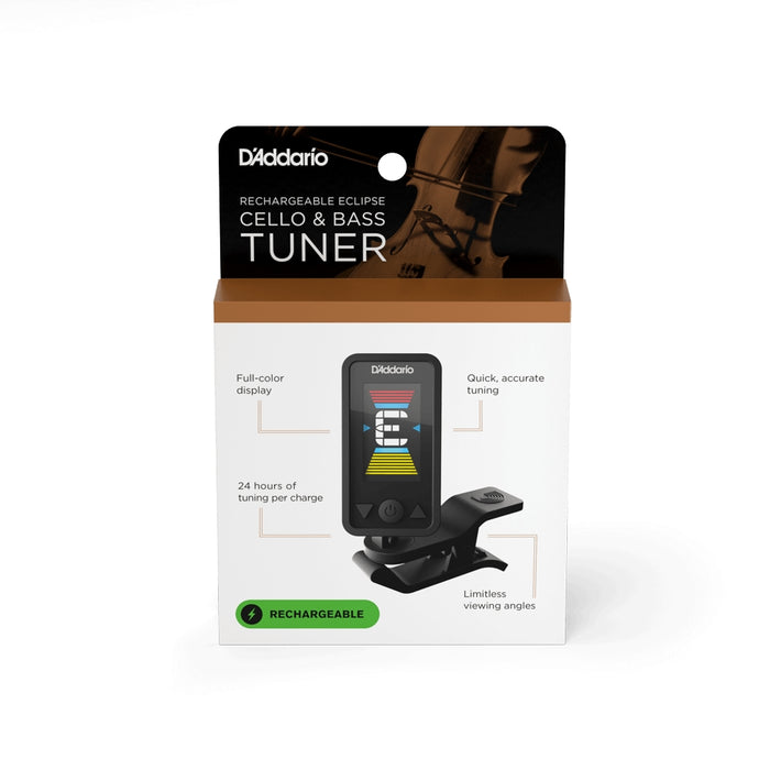 D'Addario Eclipse Rechargeable Tuner for Cello and Bass