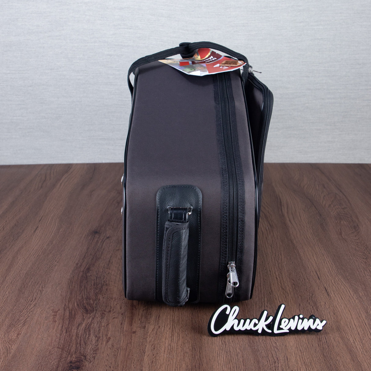 Marcus Bonna Double Case for Tenor and Soprano Sax with Fixed Straight Neck - Carbon Fiber - Dark Brown