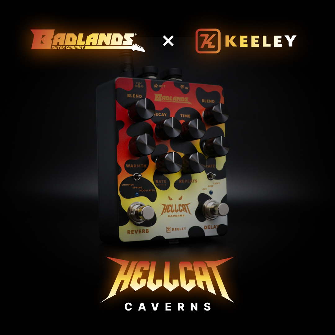 Badlands GX1 Hellcat HSS Electric Guitar With Keeley Limited Edition Hellcat Caverns Delay/Reverb Effects Pedal