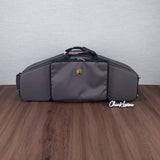 Marcus Bonna Double Case for Tenor and Soprano Sax with Fixed Straight Neck - Carbon Fiber - Dark Brown