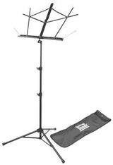 On Stage SM7222BB Tubular Tripod Base Sheet Music Stand (Black, with Bag)