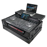 ProX XS-PRIME4WLTBL ATA Flight Case For Denon PRIME 4 G2/PRIME 4 MK2 DJ Controller with Laptop Shelf 1U Rack Space and Wheels - Black