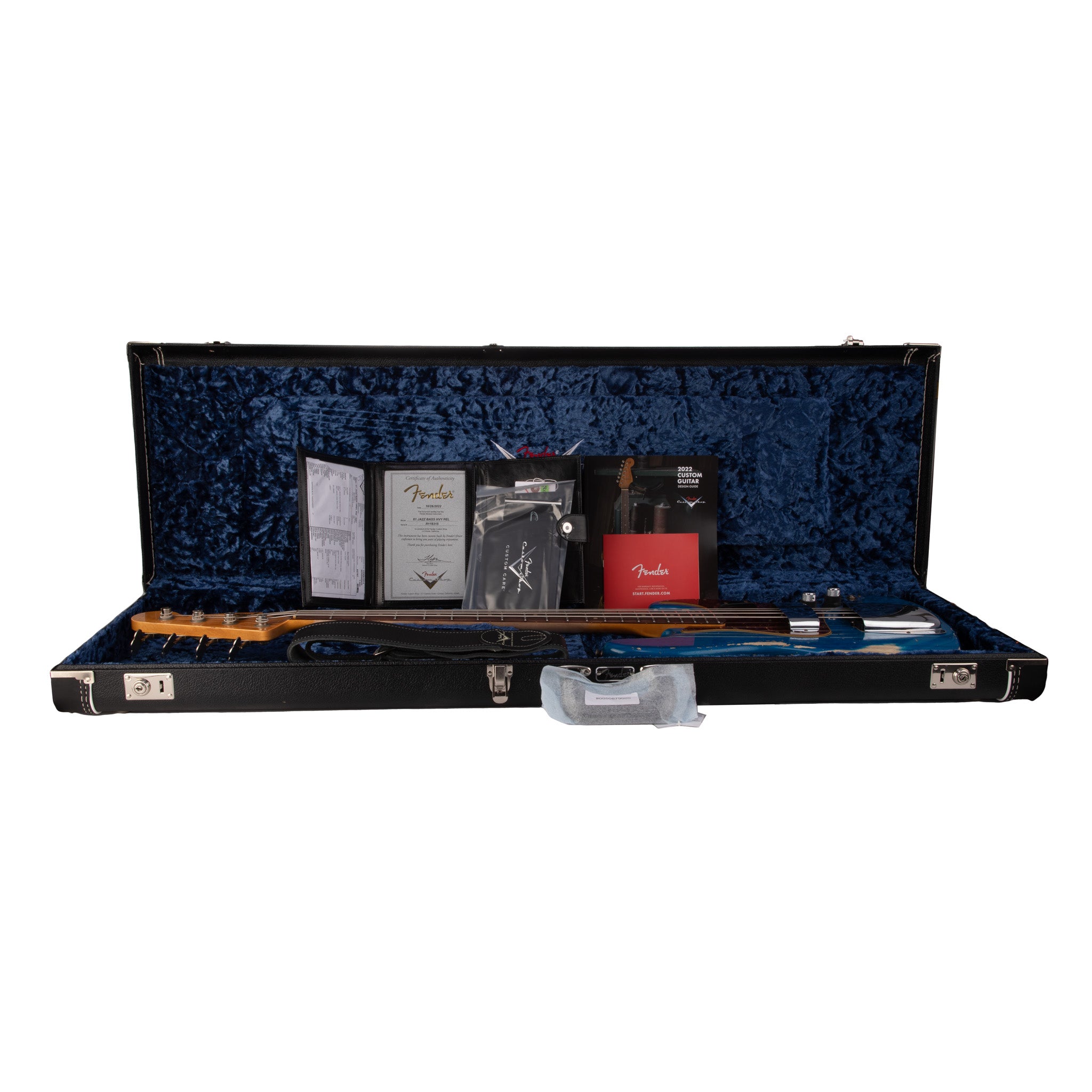 Fender Custom Shop 1961 Jazz Bass, Ash Heavy Relic - Sapphire Blue