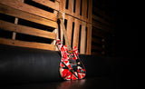 EVH Striped Series Frankie Relic Electric Guitar - Red with Black Stripes - New