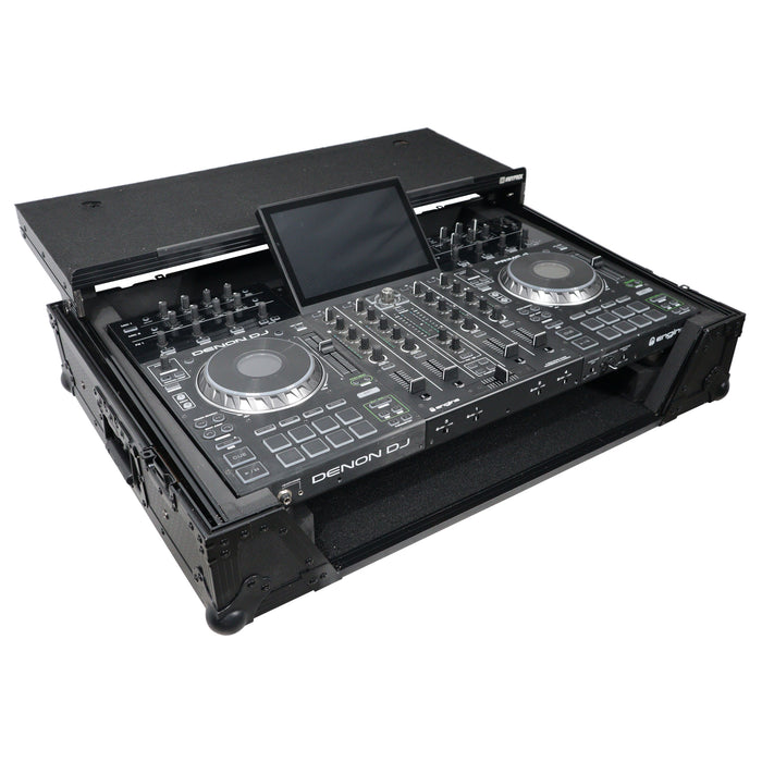 ProX XS-PRIME4 WLTBL Flight Case for Denon Prime 4 DJ Controller with Laptop Slide