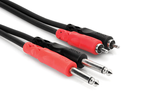Hosa CPR-201 Stereo Interconnect - Dual 1/4" TS To Dual RCA, 1 Meter