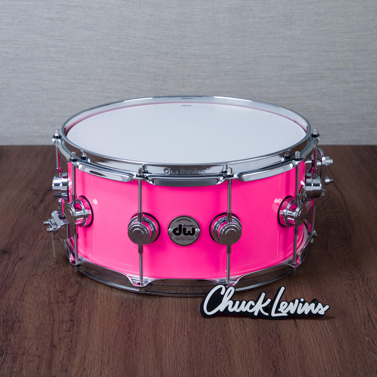 DW 6.5 x 14-Inch Collector's 333 Maple Snare Drum - Neon Hot Pink
