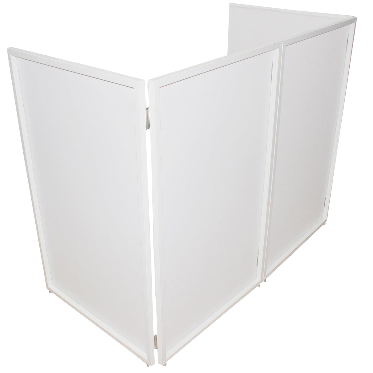 ProX XF-4X3048W MK2 Four Panel Collapse and Go DJ Facade with White Frame and Carry Bag