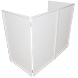 ProX XF-4X3048W MK2 Four Panel Collapse and Go DJ Facade with White Frame and Carry Bag