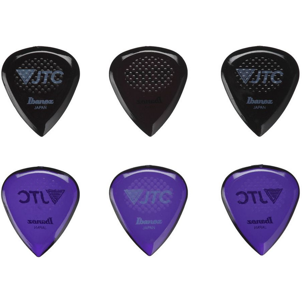 Ibanez PJTC1R Tritan 6 Pick Set - 2.5mm Teardrop 3 Amethyst And 3 Onyx - Preorder